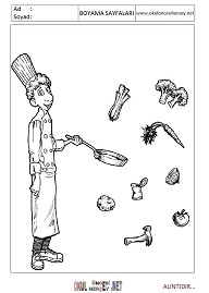 ratatouille boyama sayfaları